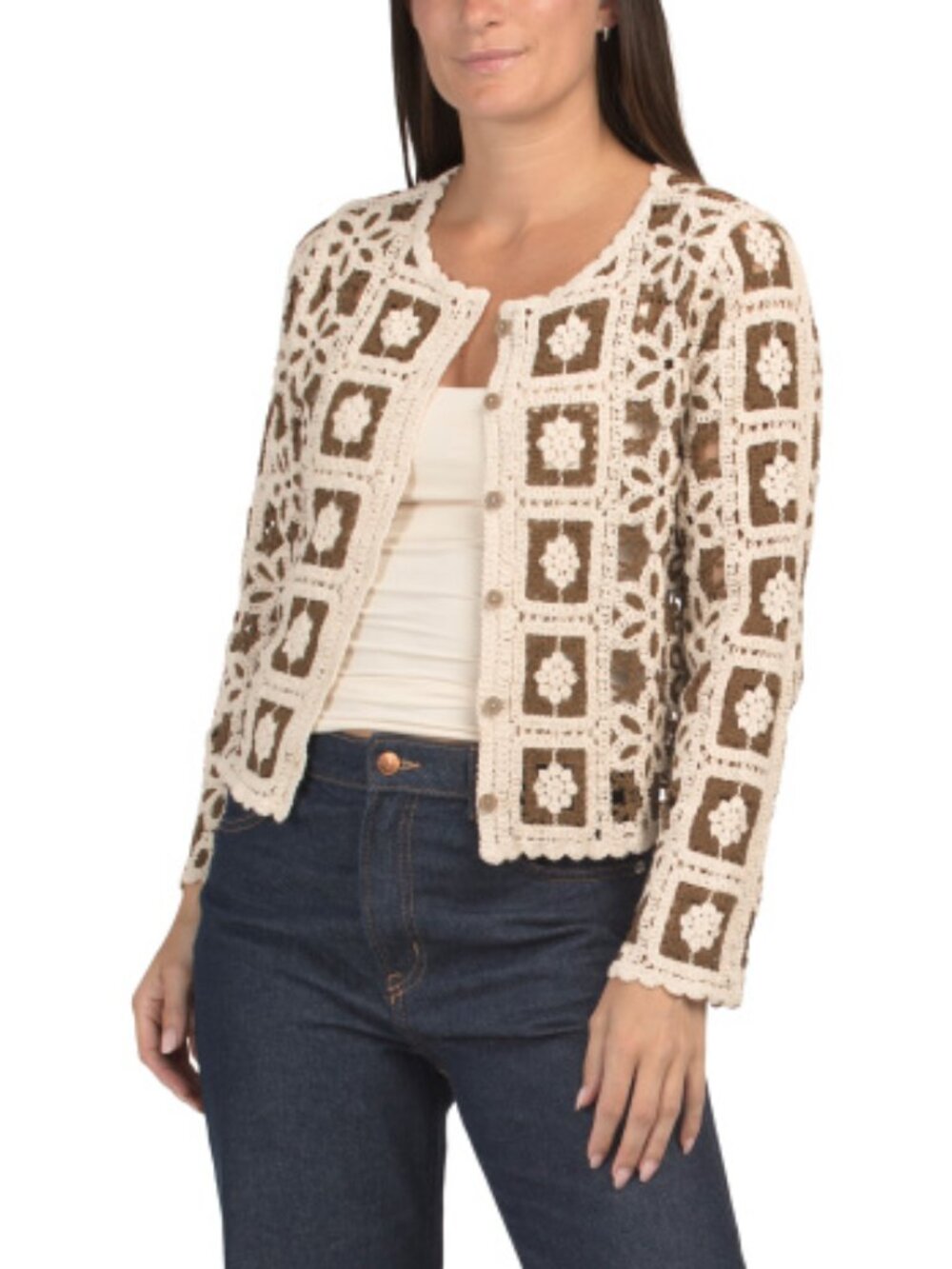 NWT Ultra Pink Lux Dachshund Crochet Cardigan Size M